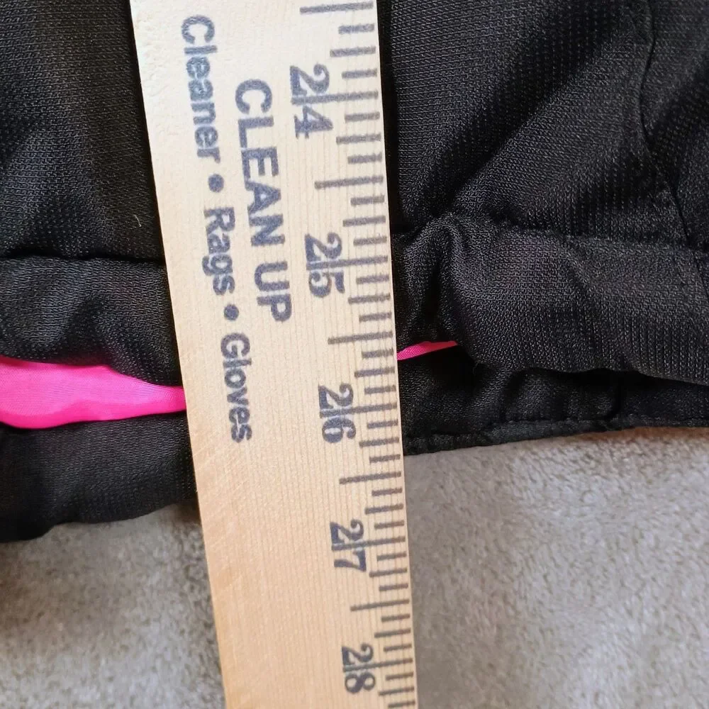 Girls ZeroXposure Ski Snow Parka Jacket Black And Pink Faux Fur Hood 14/16